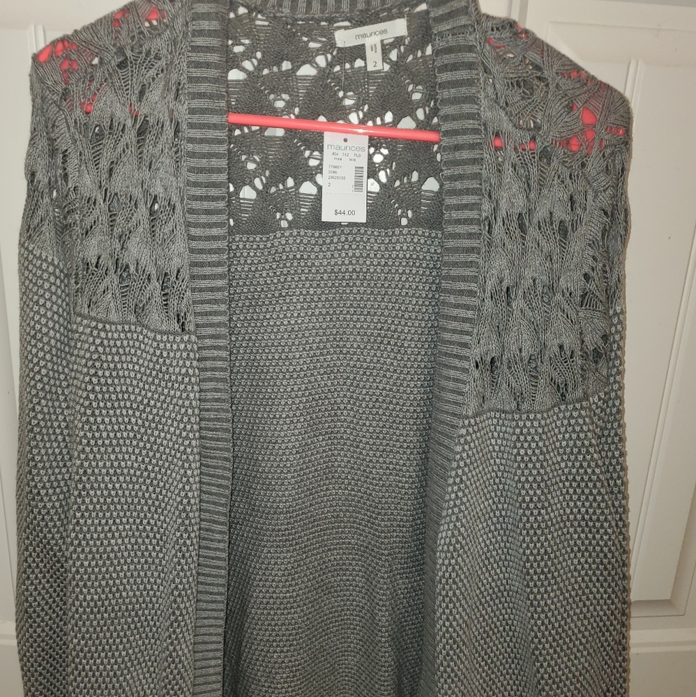 Grey Sweater Cardigan